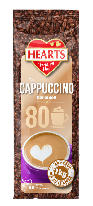 HEARTS Cappuccino Karamell 1k g Beutel, 80 Tassen