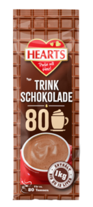 HEARTS Trinkschokolade 1k g Beutel, 80 Tassen