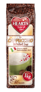 HEARTS, Cappuccino, WhiteLine, Instant, italienischer Genuss